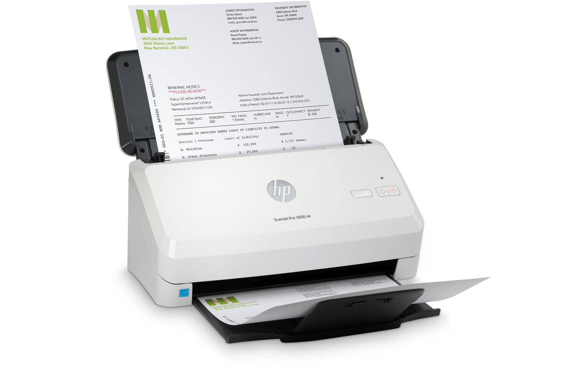HP ScanJet Pro 3000 s4 – Dokumentenscanner, A4, Duplex, 40 ppm, 600 dpi, ADF 50 Blatt, USB