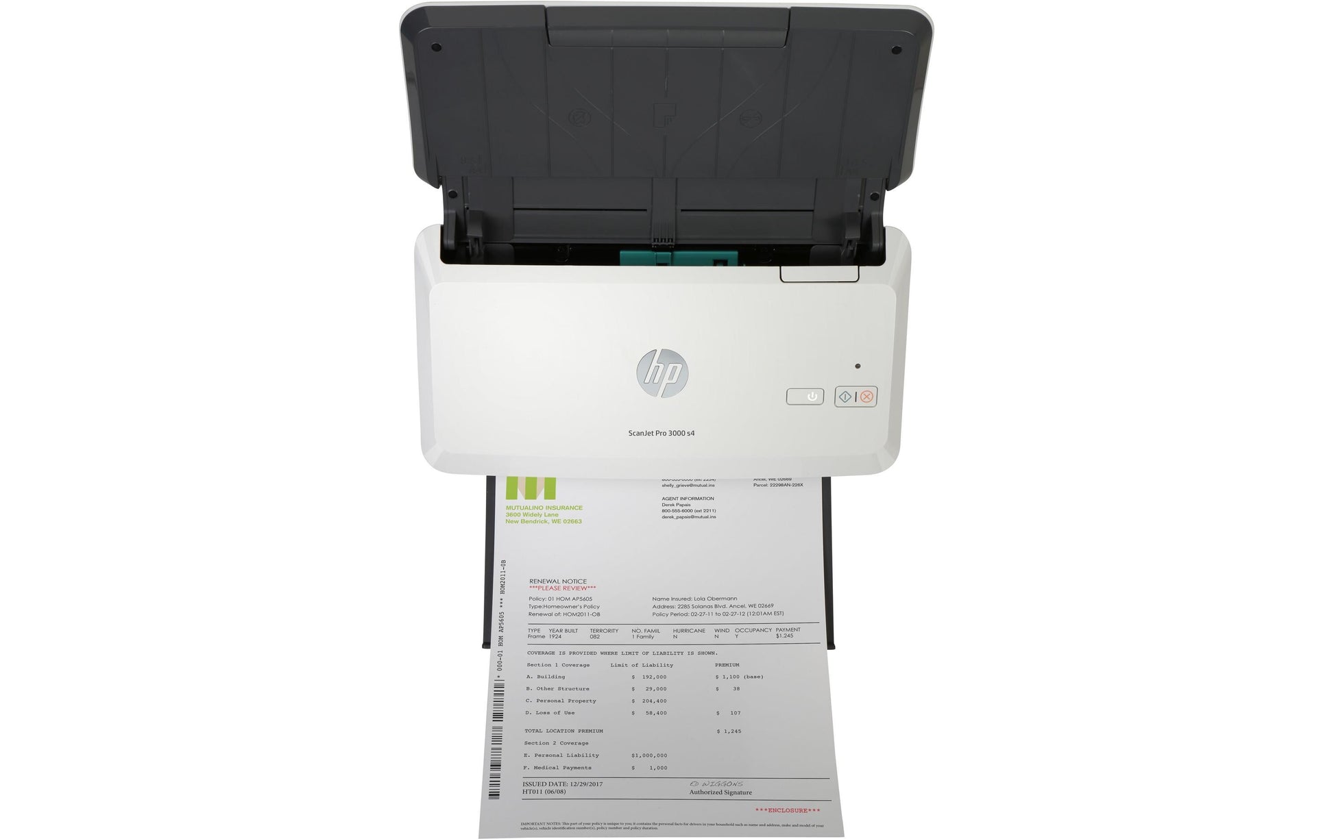 HP ScanJet Pro 3000 s4 – Dokumentenscanner, A4, Duplex, 40 ppm, 600 dpi, ADF 50 Blatt, USB
