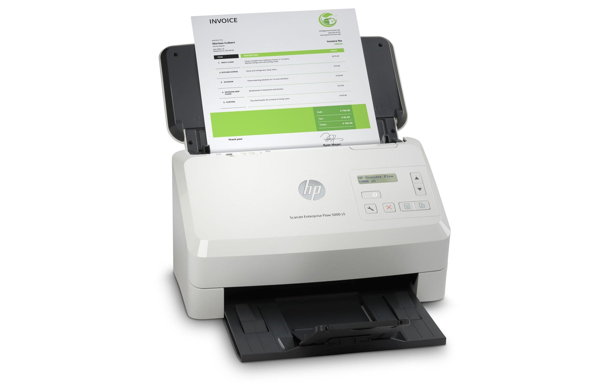 HP ScanJet Enterprise Flow 5000 s5 – Dokumentenscanner, A4, 65 Seiten pro Minute, 600 dpi, ADF 80 Blatt, USB, für Windows
