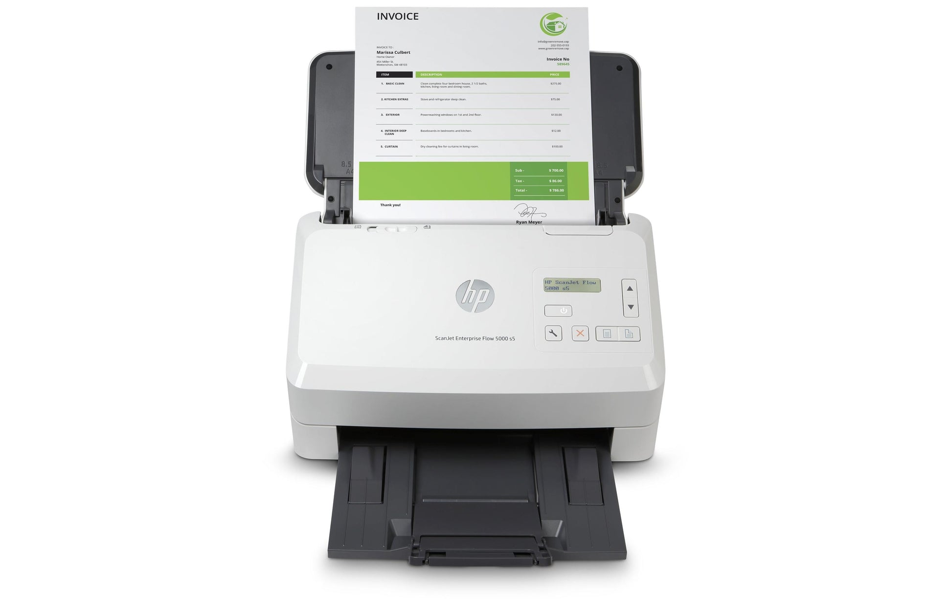 HP ScanJet Enterprise Flow 5000 s5 – Dokumentenscanner, A4, 65 Seiten pro Minute, 600 dpi, ADF 80 Blatt, USB, für Windows