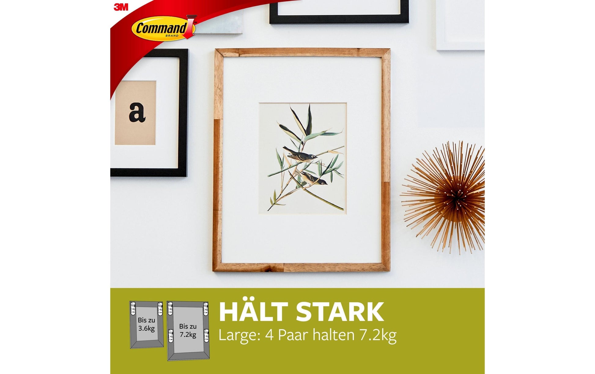 Command Montagepad – Weiss, bis 7,2 kg, für Fliesen