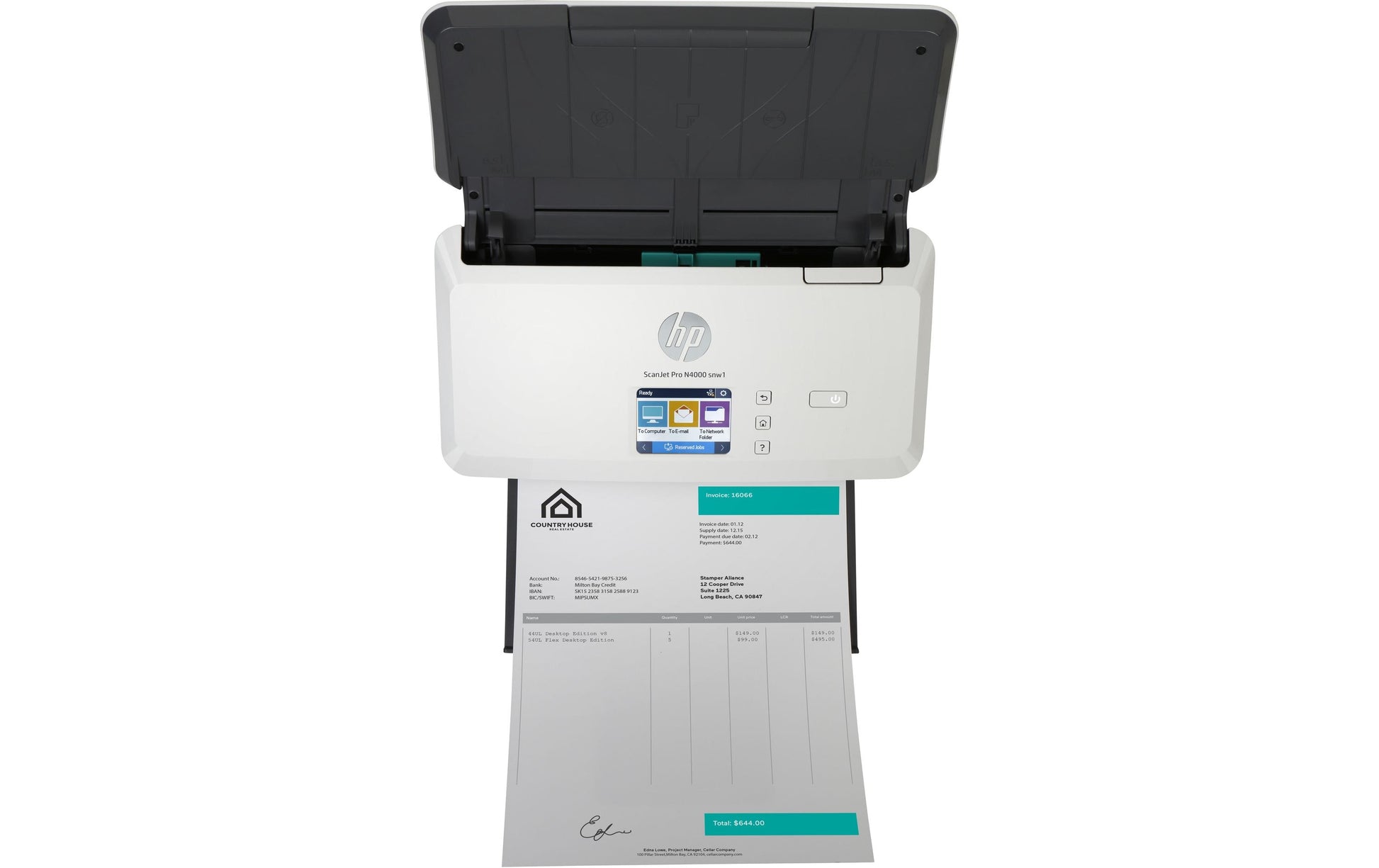 HP ScanJet Pro N4000 SNW1 – Dokumentenscanner