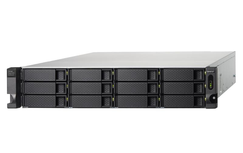 QNAP TL-R1200C-RP – 12-Bay Rack 2U Erweiterungseinheit – redundantes Netzteil, für 2,5"/3,5" HDD/SSD, SATA