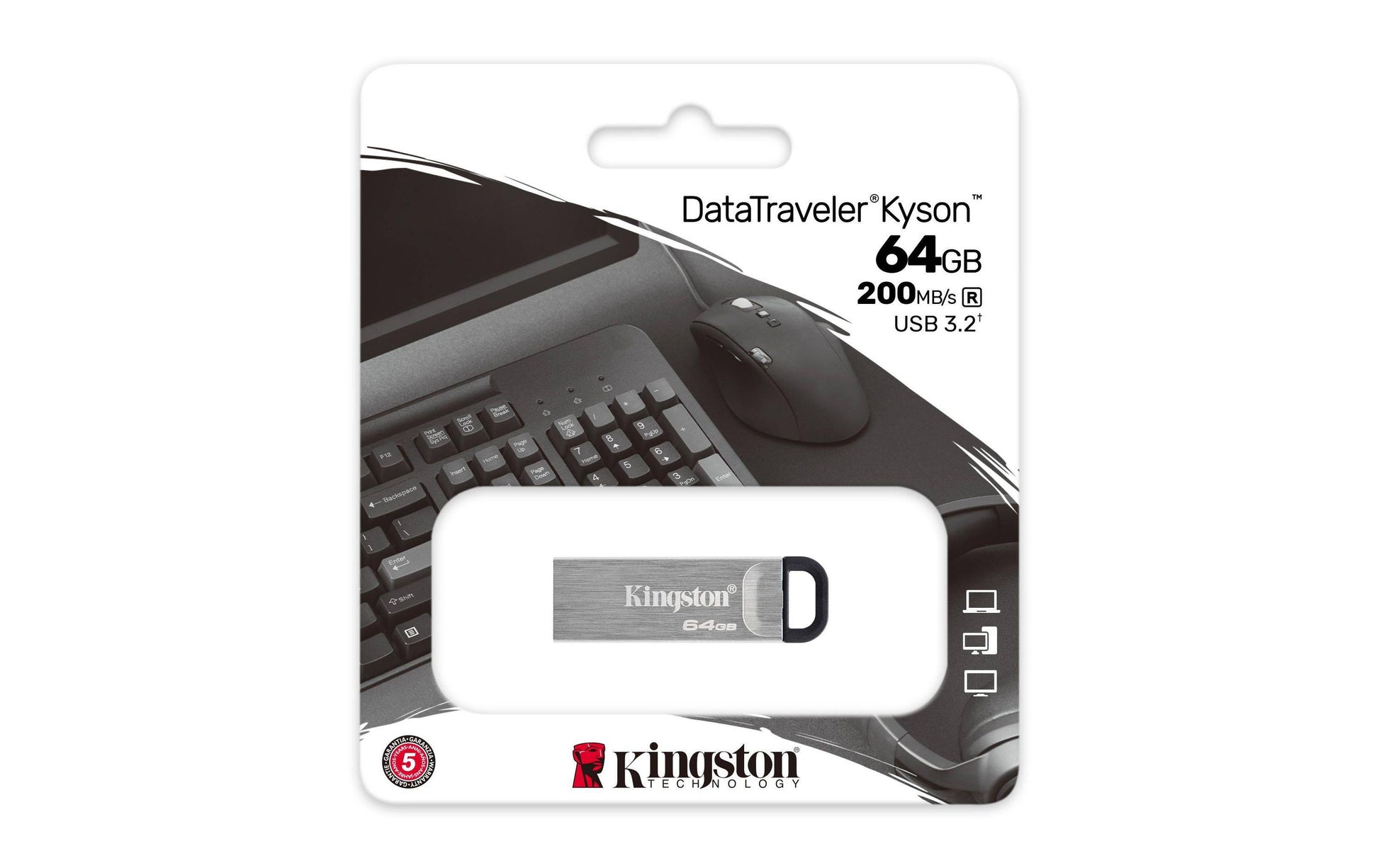 Kingston Technology Kingston DataTraveler Kyson USB-Stick – 64 GB, USB 3.2 Gen 1