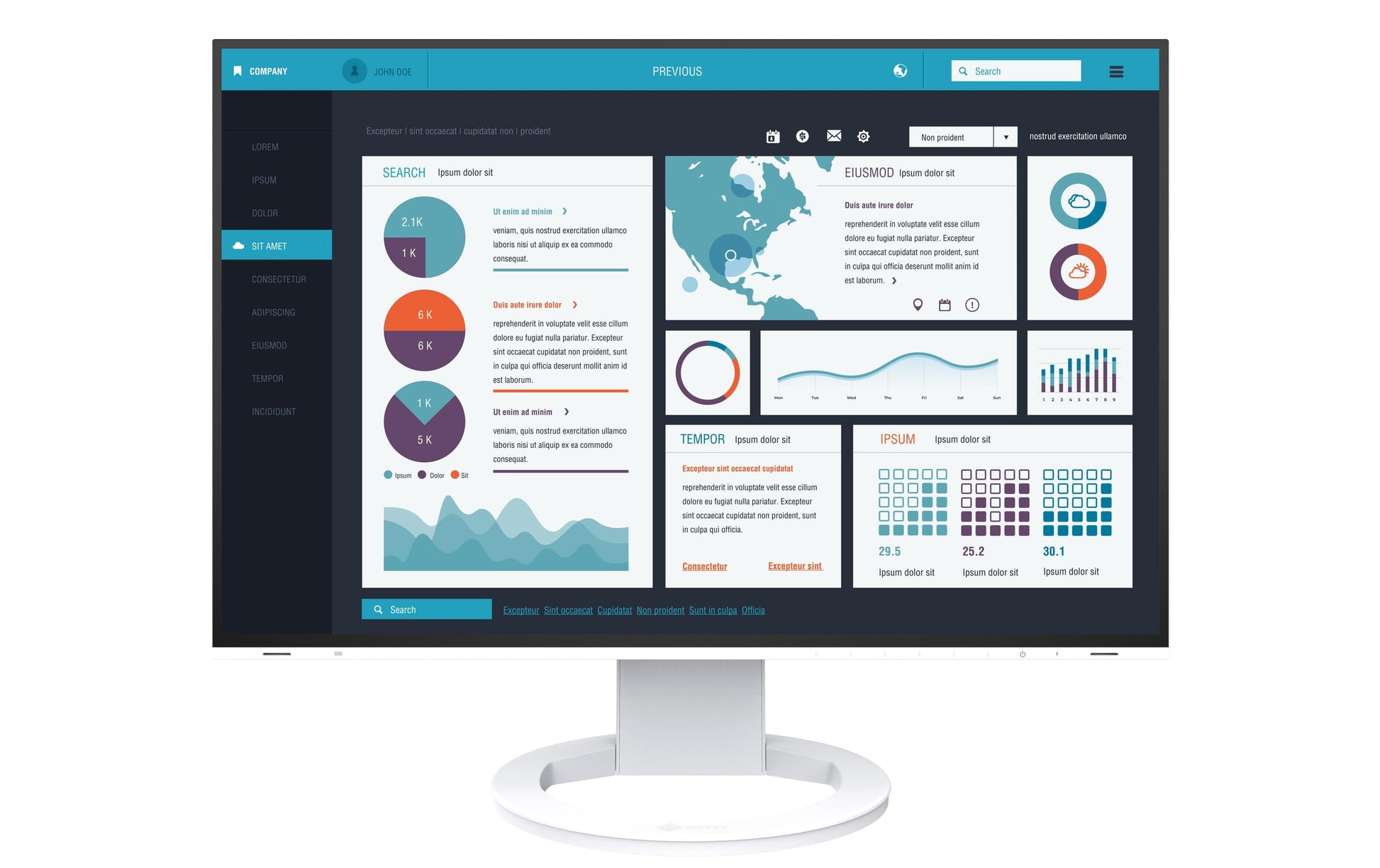 EIZO EV2495 – Monitor, 24,1" 1920 × 1200, Weiss