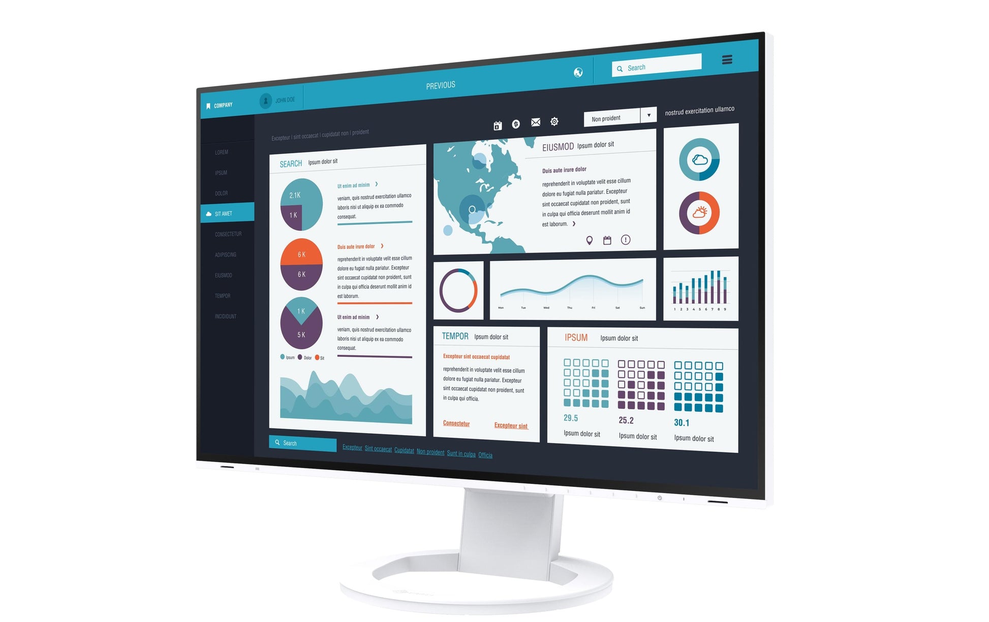 EIZO EV2495 – Monitor, 24,1" 1920 × 1200, Weiss