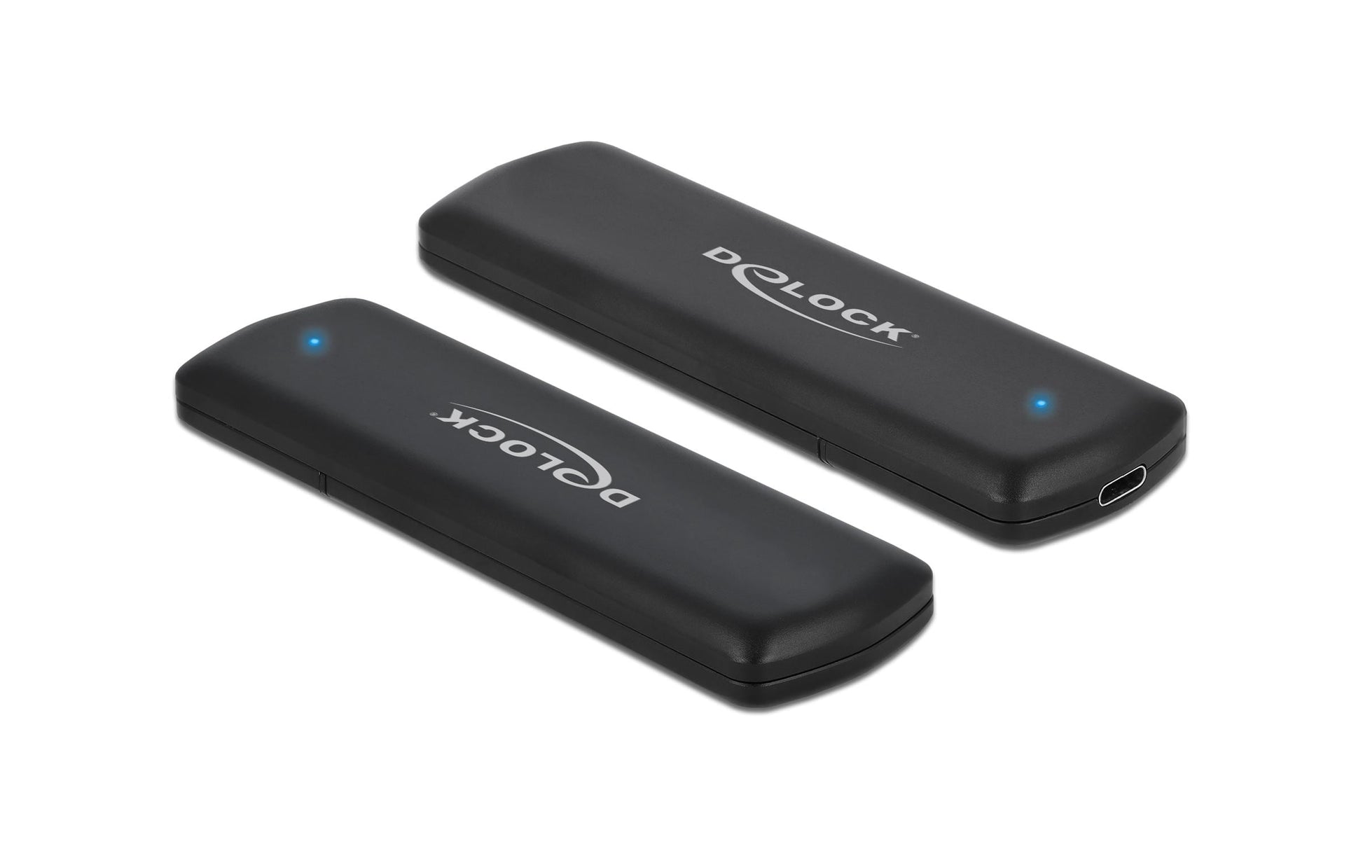 DeLOCK 1-Bay SSD-Gehäuse – USB 3.2 Gen 2 (10 Gbit/s), USB-C, für M.2 NVMe/SATA (Key M)