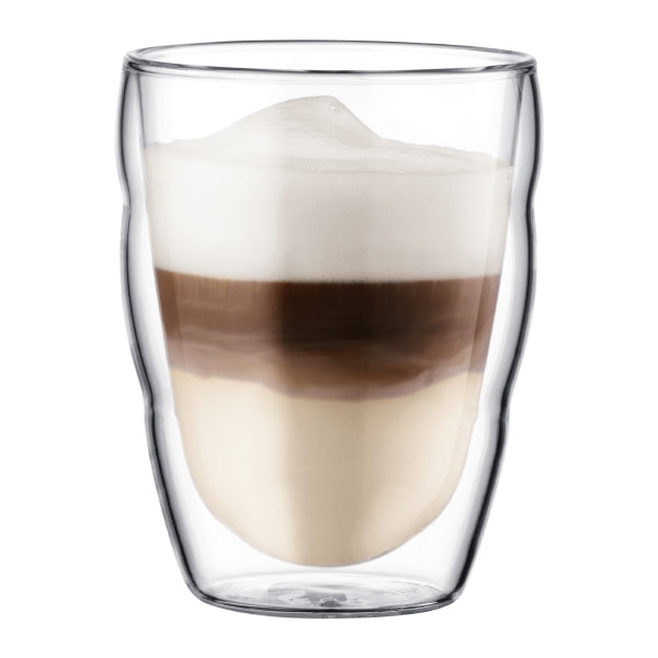 Bodum Thermobecher PILATUS – 2er Set, 250 ml, Borosilikatglas, doppelwandig