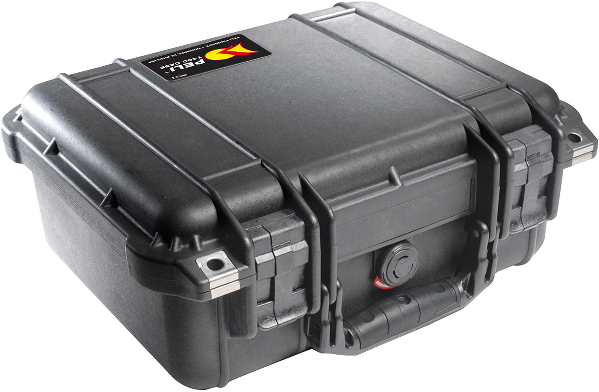 Peli Schutzkoffer 1400 – 8,99 l, Hartschale PP, Schwarz, 34,7 × 14,6 × 29,5 cm