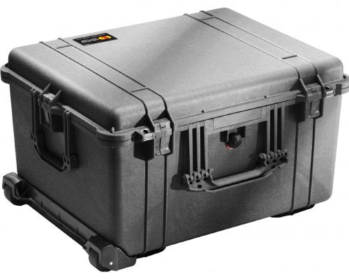 Peli Case 1620 Schutzkoffer 71,74 l – Trolley, wassergeschützt, schwarz, B 630 × H 352 × T 492 mm