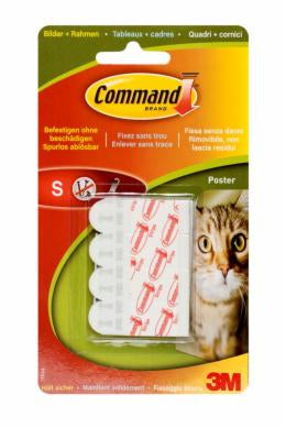 3M Command Montagepad – 15 × 50 mm, weiss, bis 0,4 kg, 12 Stk., für Holz