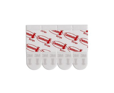 3M Command Montagepad – 15 × 50 mm, weiss, bis 0,4 kg, 12 Stk., für Holz
