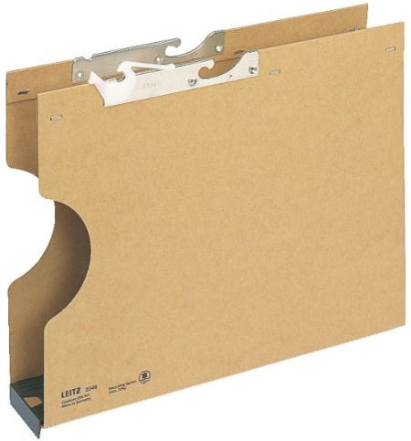 Leitz Hängeordner – für A4, Rücken 60 mm, Braun, Karton, 20 Stk., mit Greifauszug und Feststeller