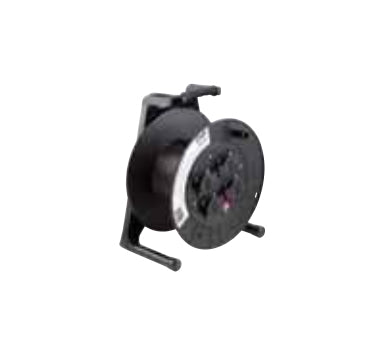 Bachmann Kabelrolle, 40 m, 4× Schutzkontakt-Steckdosen, IP54, Thermosicherung, H07RN-F3 G1,5 mm² – schwarz