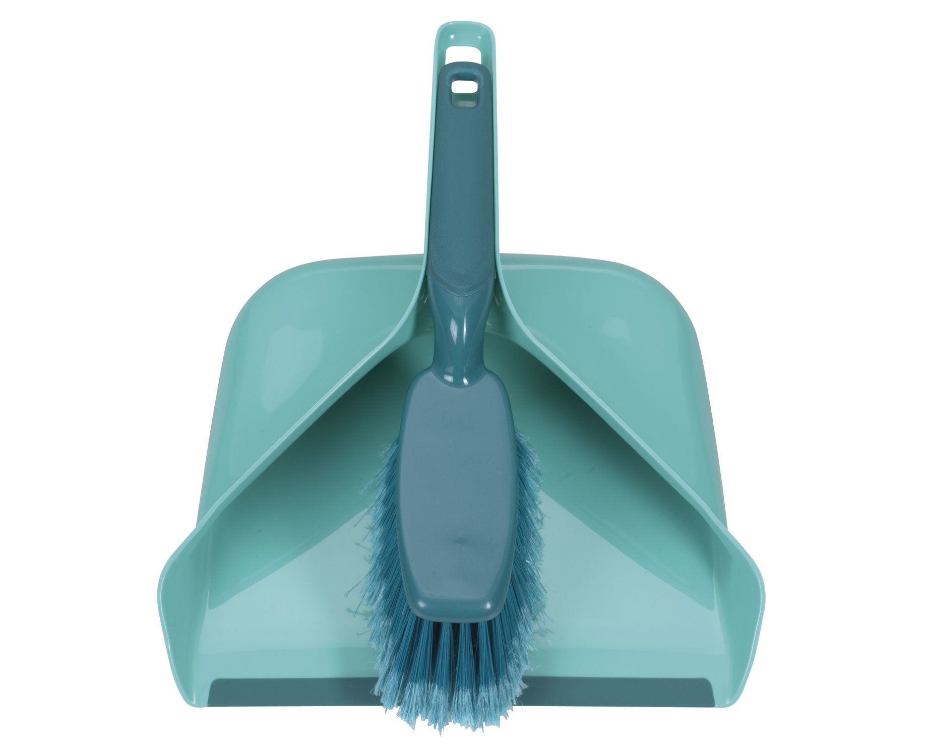 Leifheit Kehrgarnitur – 27 cm, Kunststoff, Grün, Schaufel mit Schmutzkammer, arretierbar