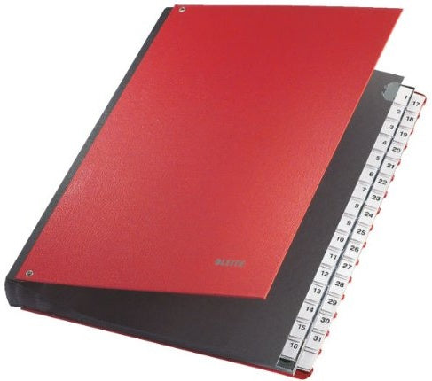 Leitz Fächermappe A4+ – 32 Fächer, Polypropylen (PP), Rot