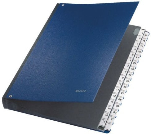 Leitz Fächermappe A4+ – Polypropylen (PP), Blau, bis 31 Blatt