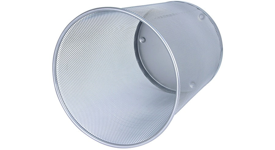 Wedo Papierkorb – 18 l – Metall, Silber – Ø 295 × H 350 mm