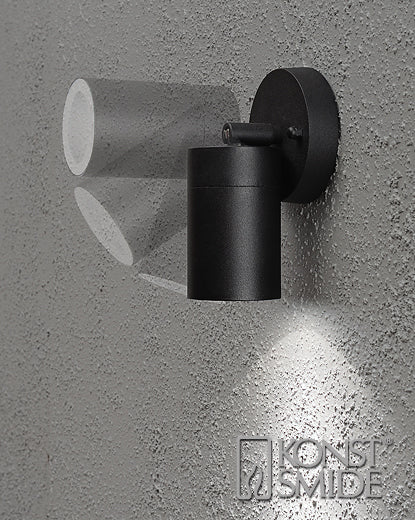 Konstsmide Aussenwandleuchte 12er-Set – 160 lm, 35 W, 2700 K – IP44 – Netzbetrieb – dimmbar – Schwarz – Glas