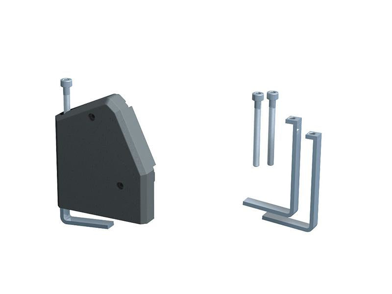 BACHMANN DESK Haltewinkel – für Tischplattenstärke 50–80 mm, 2er-Set, Aluminium eloxiert