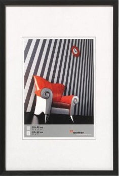 Walther Design Wechselrahmen, Schwarz, Kunststoff, 30 × 40 cm, mit Aufhänger – eco:plus