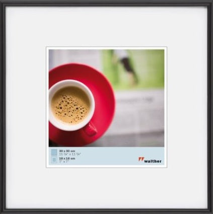 Walther Design Wechselrahmen Galeria, Kunststoff, Schwarz, 40 × 40 cm – eco:plus, recyclingfähig