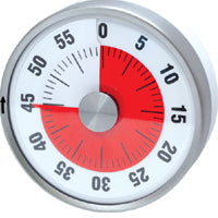 Technoline Küchentimer, analog, magnetisch, bis 60 min, Ø 7,8 × 3 cm, Kunststoff, weiss