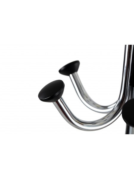 Alba Garderobenständer – mit Schirmhalter – Stahl – Silber/Schwarz – 1'750 mm