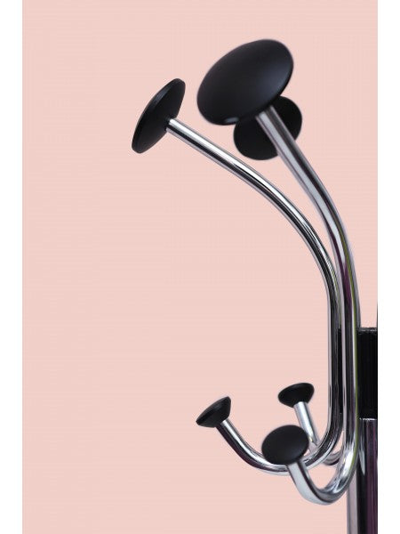 Alba Garderobenständer – mit Schirmhalter – Stahl – Silber/Schwarz – 1'750 mm