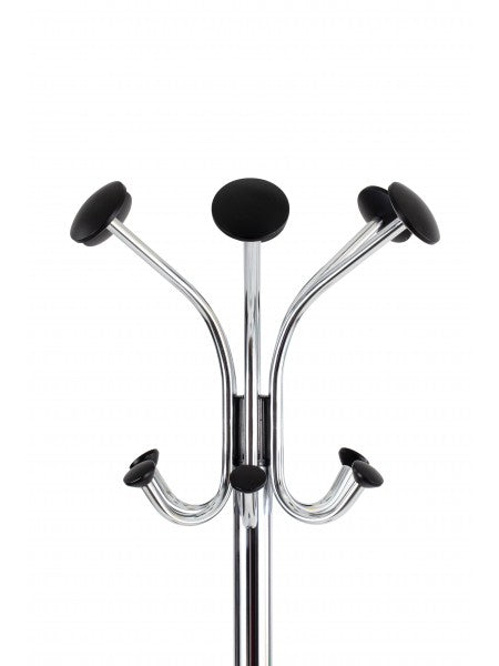 Alba Garderobenständer – mit Schirmhalter – Stahl – Silber/Schwarz – 1'750 mm