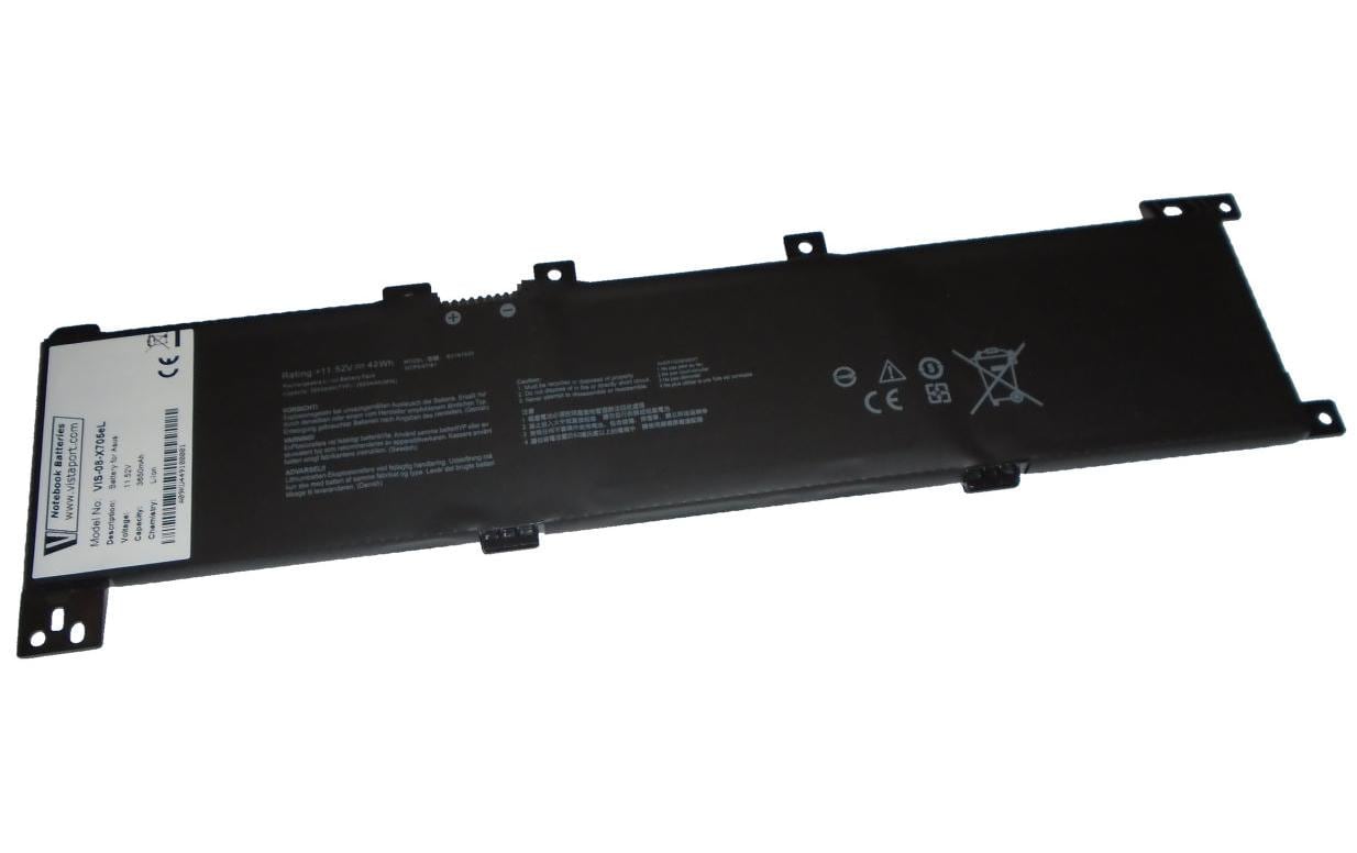 Vistaport Notebook-Akku – für ASUS X705NA, X705UA – 42 Wh, 12 V – Schwarz