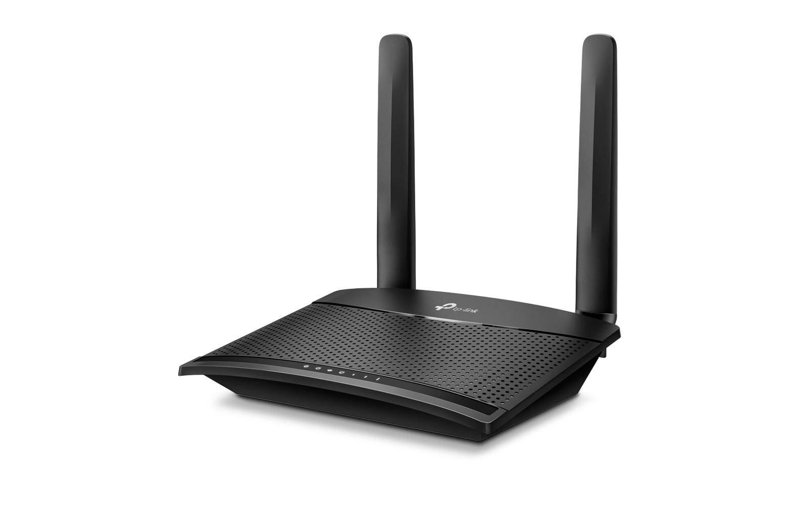 TP-Link LTE-Router, Wi-Fi 4, Einzelband (2,4 GHz), bis 300 Mbit/s, 2x RJ-45 (10/100), 4G, Micro-SIM, Schwarz