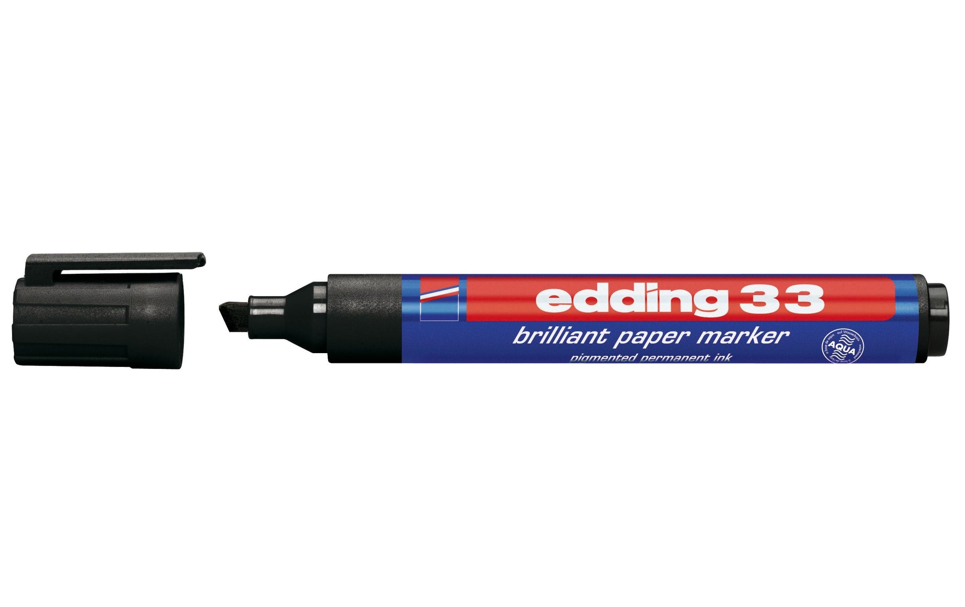 Edding Non-Permanent-Marker Brillant Paper Marker 33 – Keilspitze 1-5 mm – Schwarz – Nachfüllbar