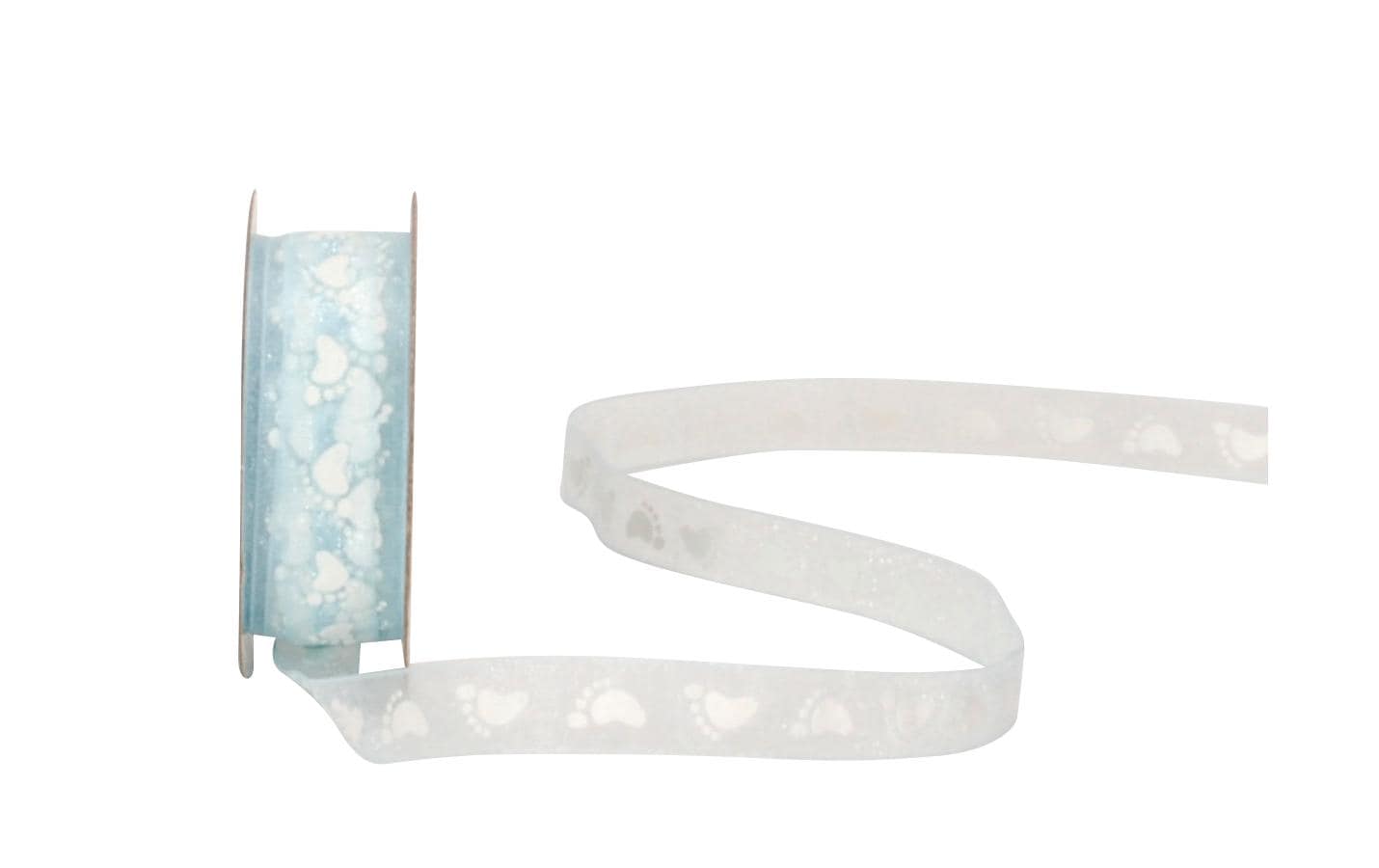 Spyk Geschenkband Muster Blau – 10 mm × 4 m