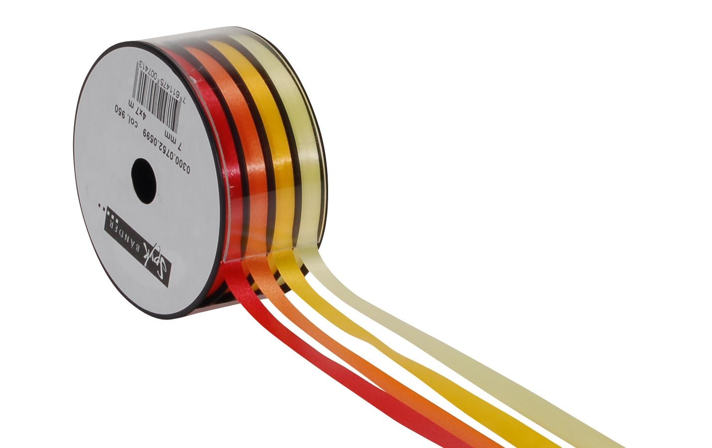 Spyk Bänder-Set Polyband Gelb/Rot – 4 × 7 m, 7 mm