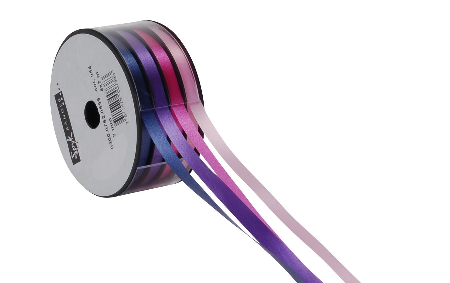 Spyk Bänder-Set Violett/Pink – 4 × 7 m, 7 mm