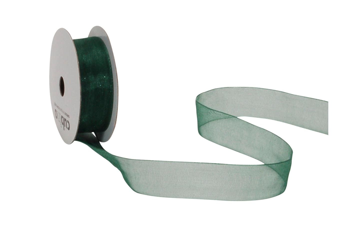 Spyk Geschenkband Organzaband Dunkelgrün – 15 mm × 8 m – 1 Stk.