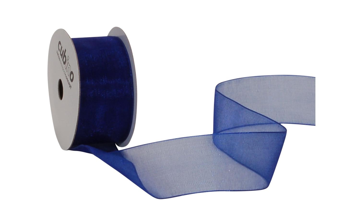 Spyk Geschenkband Organza Königsblau – 25 mm × 6 m