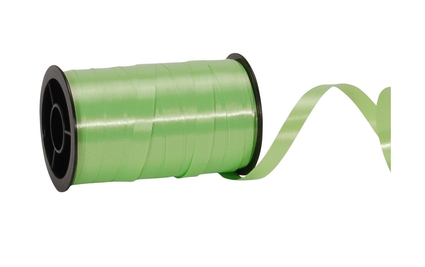 Spyk Geschenkband Poly glatt hellgrün – 7 mm × 20 m