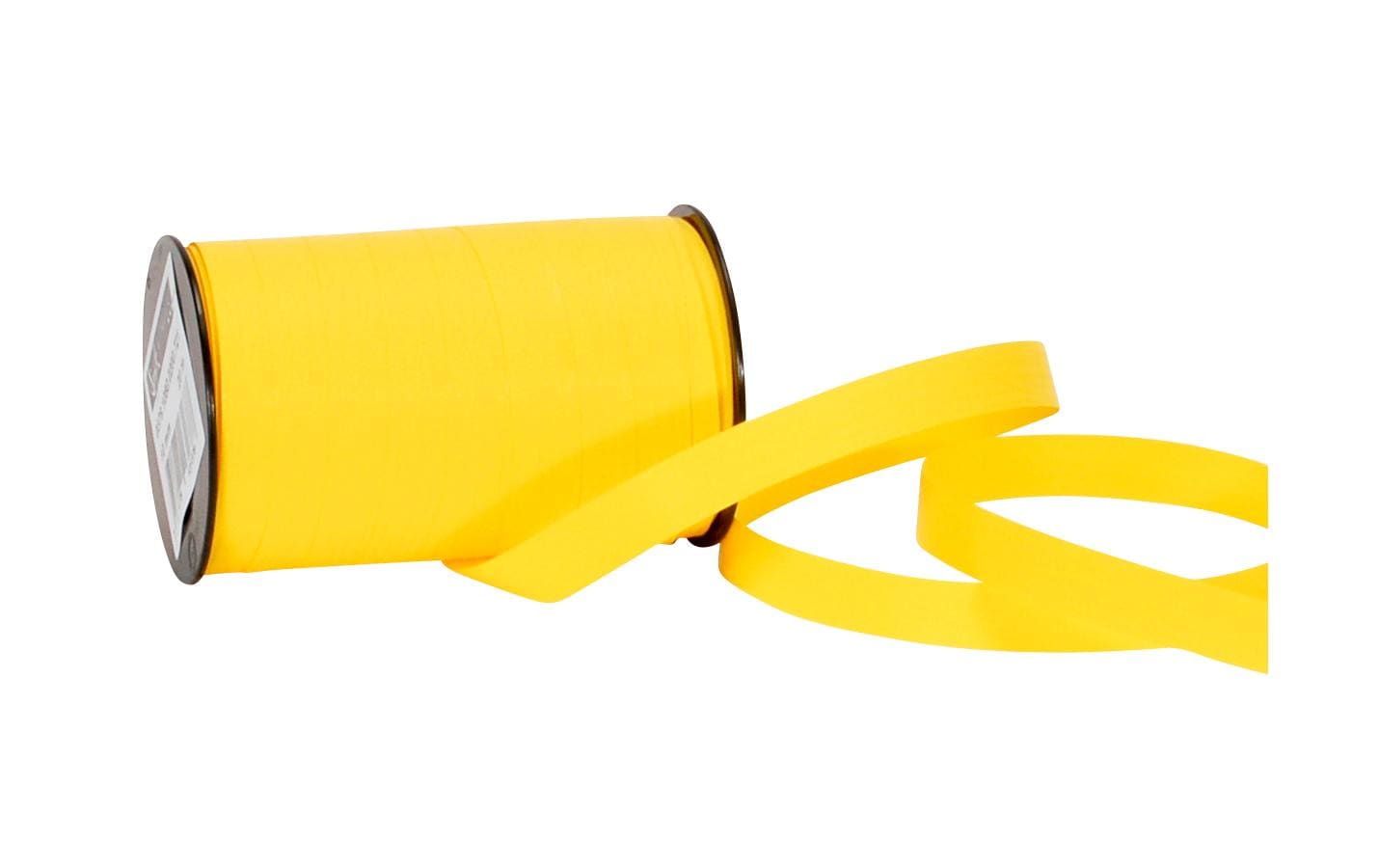 Spyk Geschenkband Poly matt gelb – 10 mm × 20 m