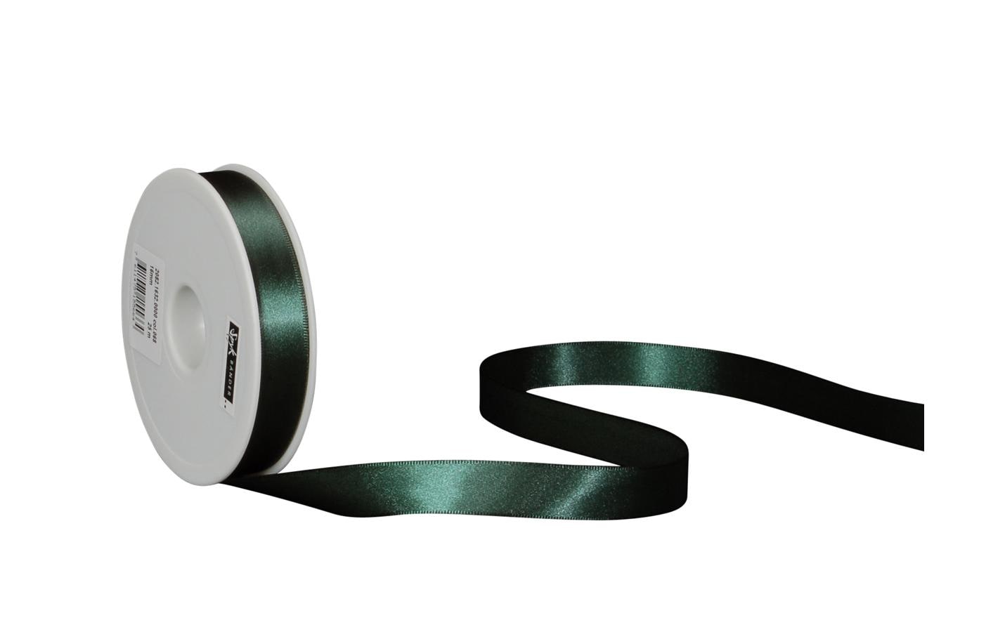 Spyk Geschenkband Satin Dunkelgrün – 16 mm × 25 m