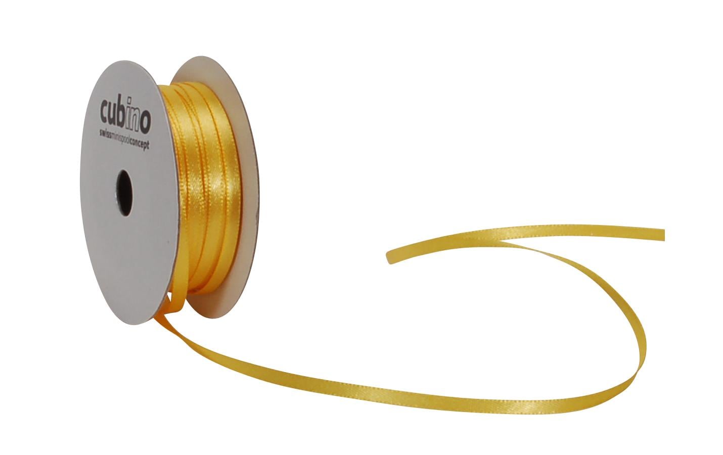 Spyk Geschenkband Satin Gelb – 3 mm × 8 m – Herzlichen Glückwunsch