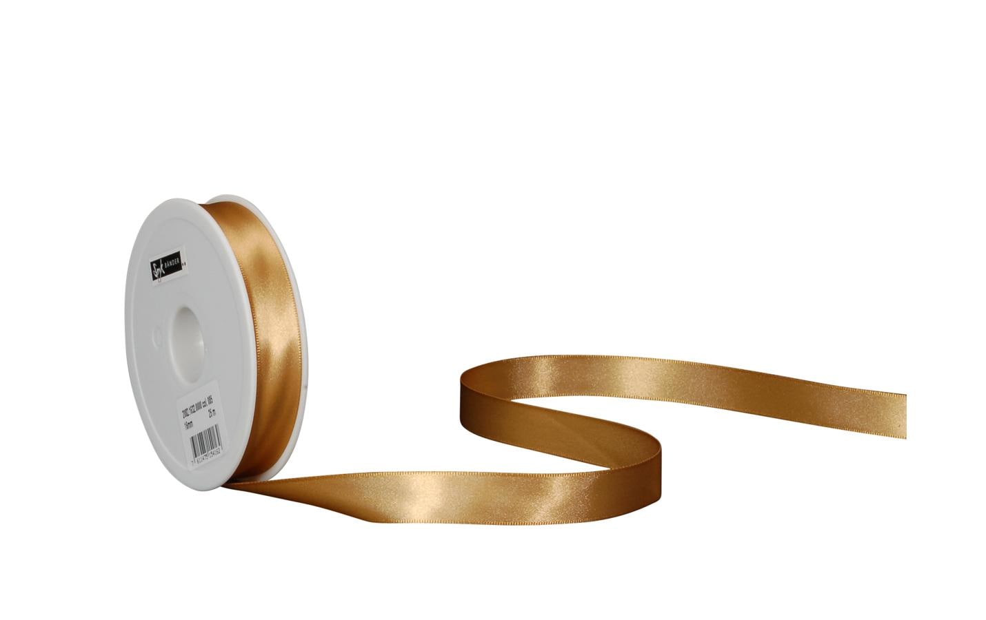 Spyk Geschenkband Satin Gold – 16 mm × 25 m