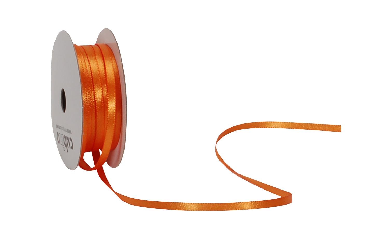 Spyk Geschenkband Satin Orange – 3 mm × 8 m