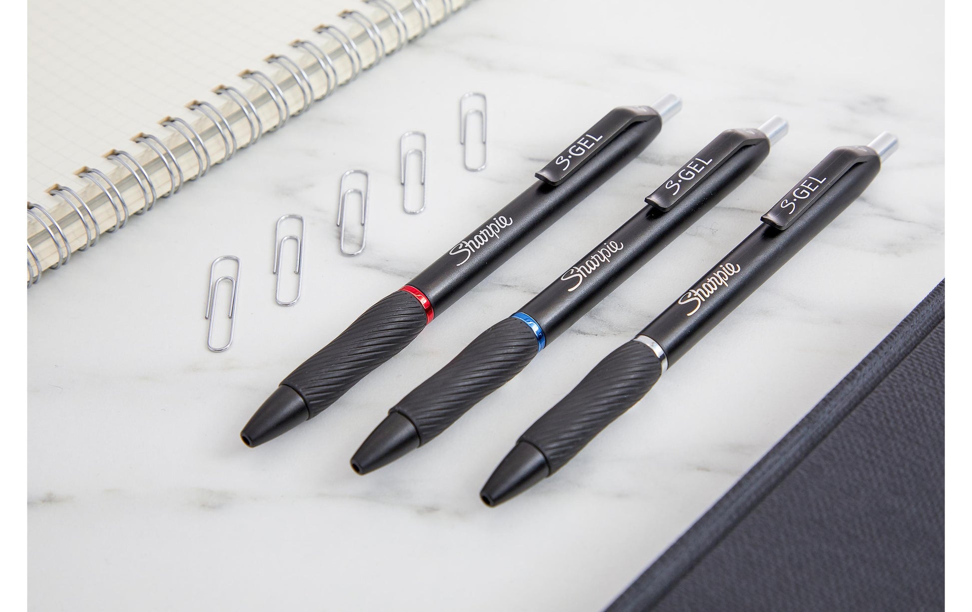 Sharpie Gelschreiber 3er Set – 3 Farben, 0,7 mm, schnelltrocknend, Druckmechanik