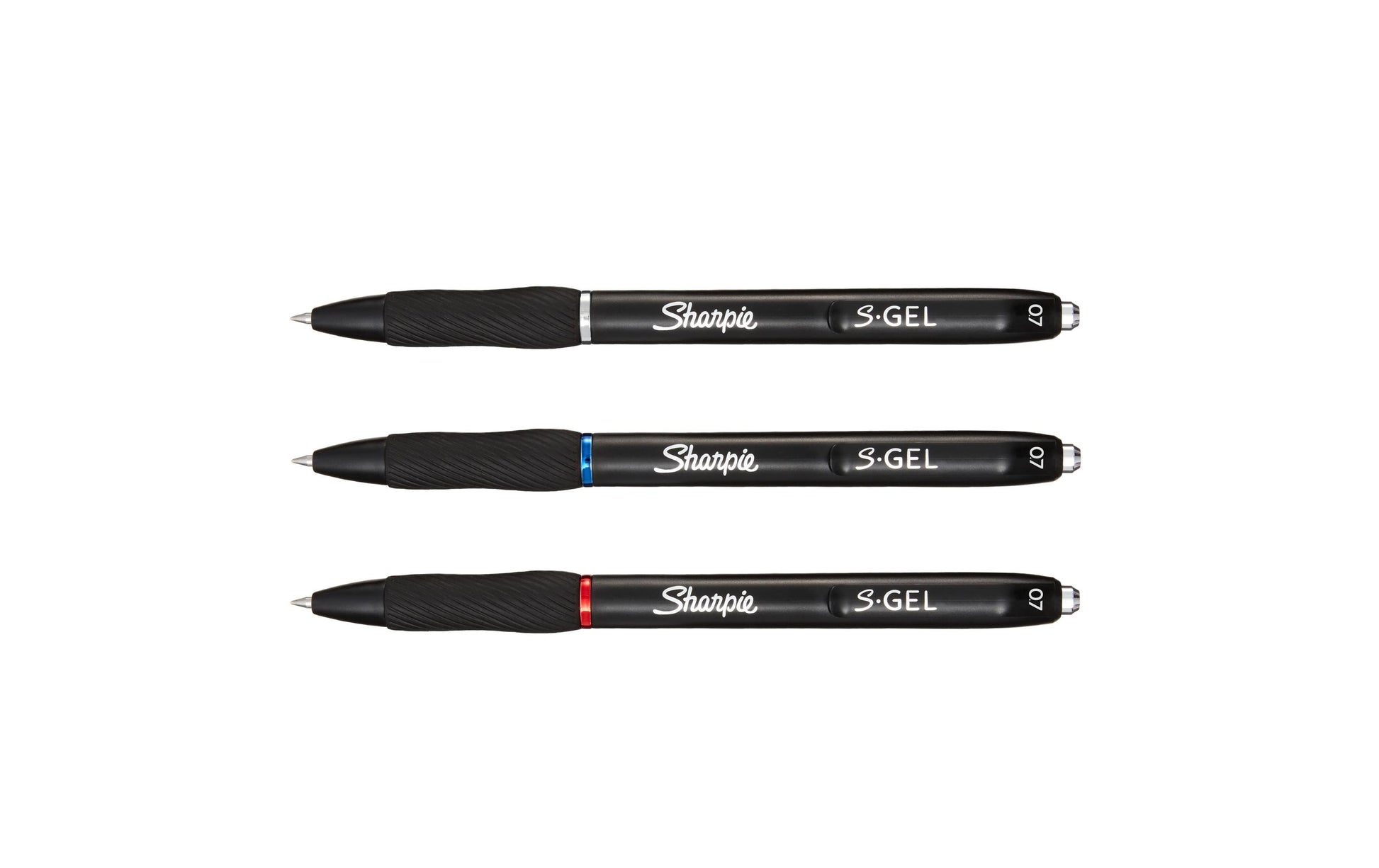Sharpie Gelschreiber 3er Set – 3 Farben, 0,7 mm, schnelltrocknend, Druckmechanik