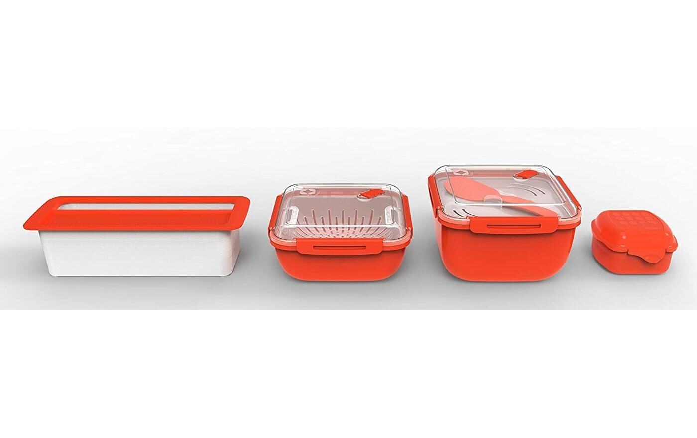 Rotho Memory – Vorratsdose 1,7 l, 19,5 × 19,5 × 9,1 cm, Polypropylen (PP), Rot