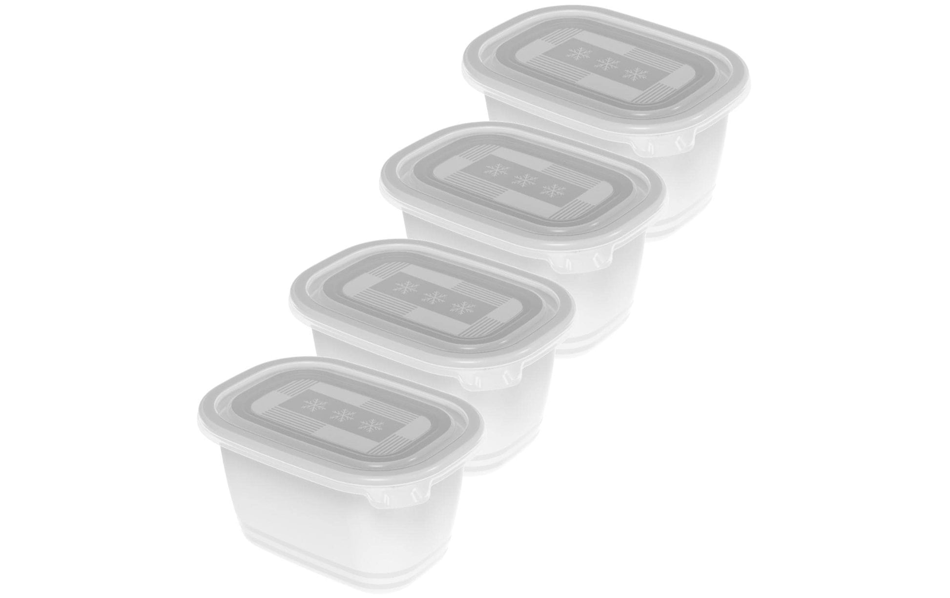 Rotho Vorratsdose 750 ml, 11 × 15,5 × 13,4 cm, Polypropylen (PP), Transparent, 4 Stk.