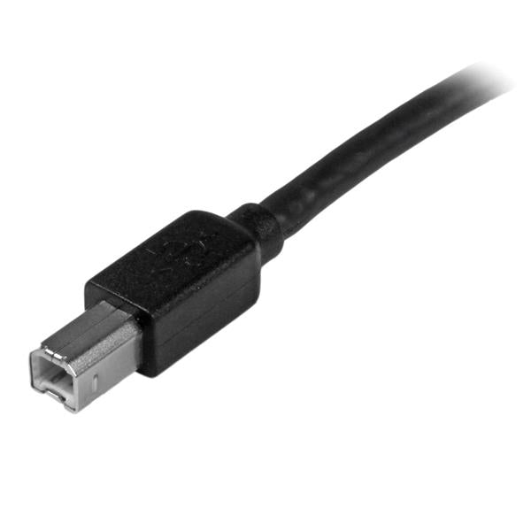 StarTech.com USB-A auf USB-B Kabel – USB 2.0 (480 Mbit/s) – 15 m – Aluminium/Schwarz