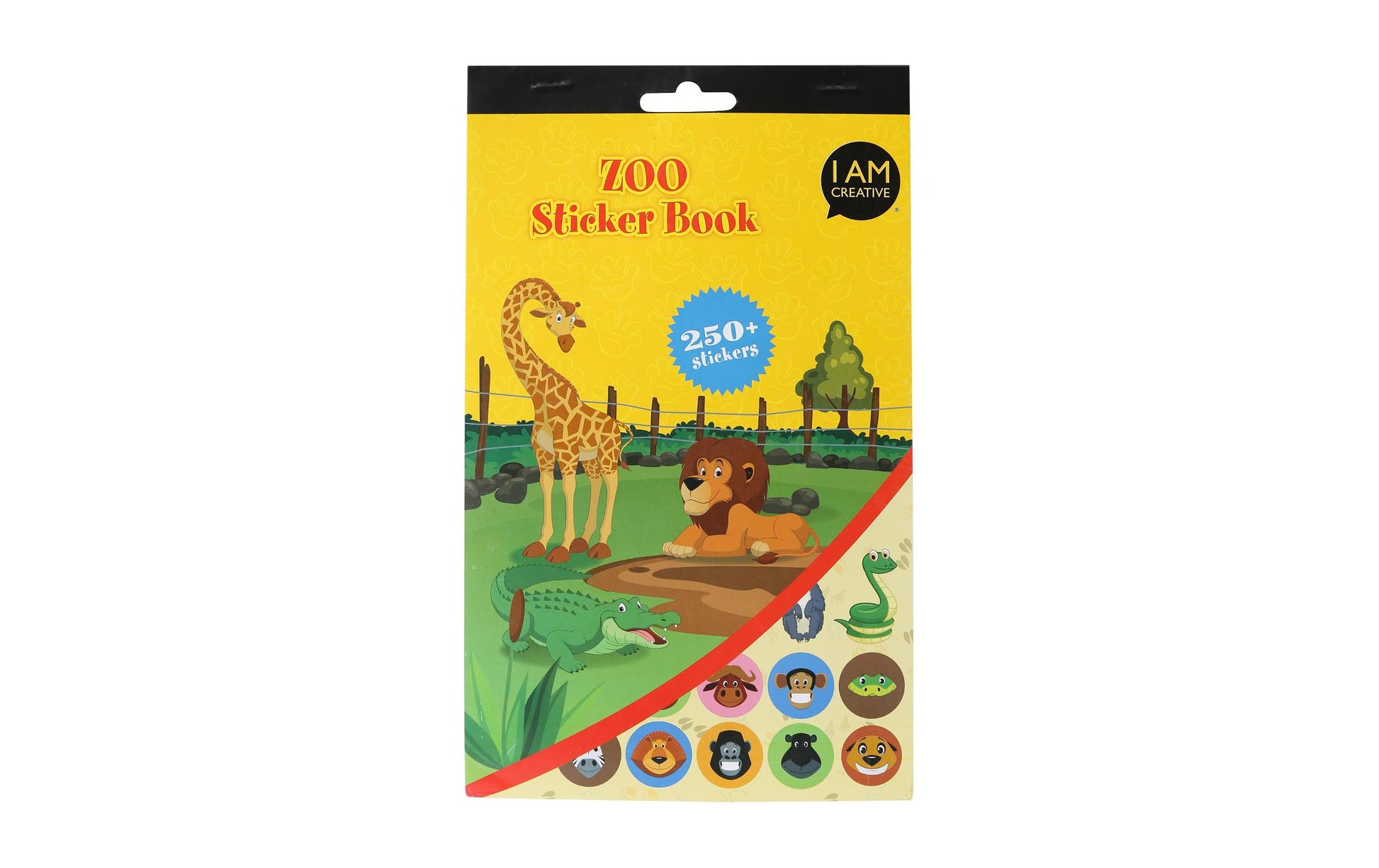 I am Creative Stickerbuch Zoo, 6 Seiten, 250 Stk